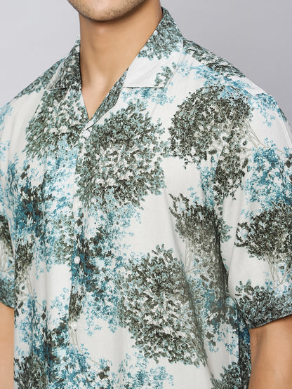 Vintage Tropical Oversized Viscose Shirt