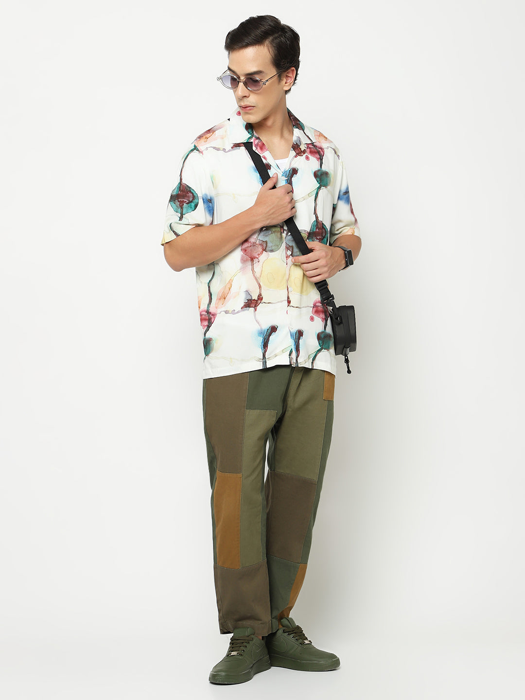 Watercolour Splash Oversized Viscose Shirt