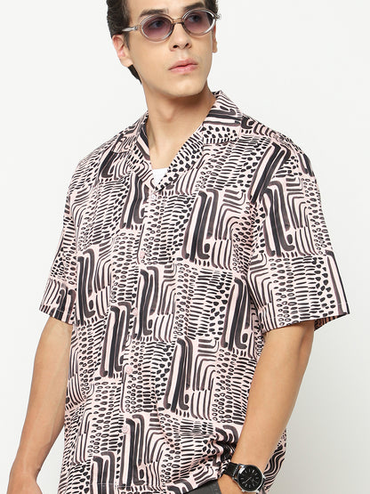 Bold Abstract Oversized Cotton Shirt